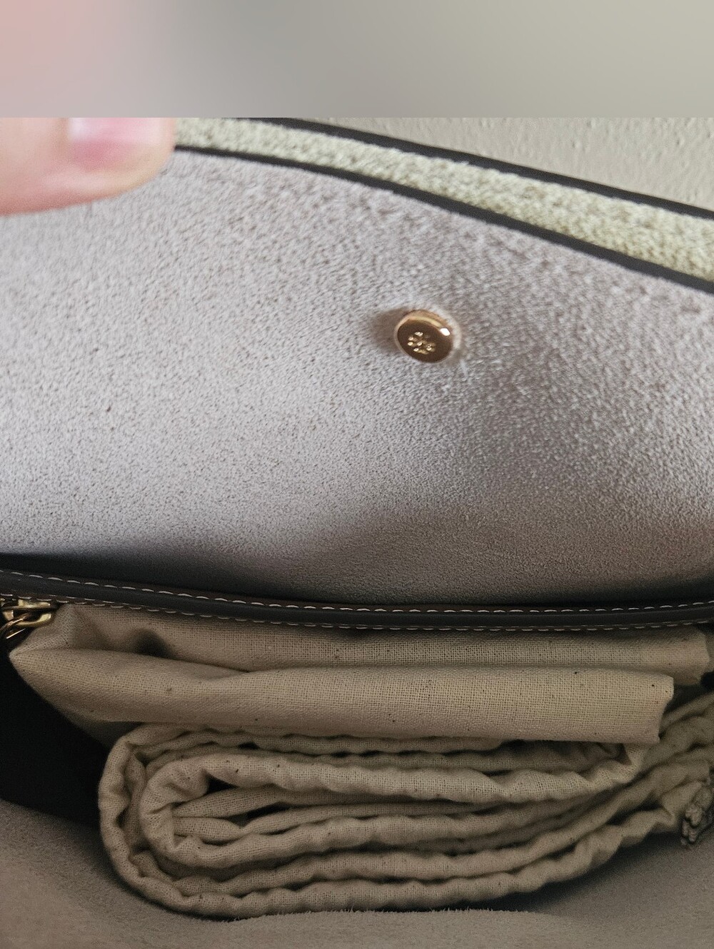Small Lee Radziwill Double Bag. Aged Tan. Tory Burch. - Picture 10 of 13